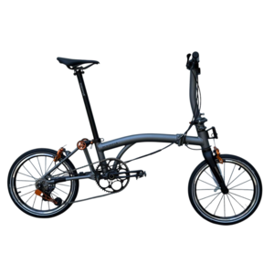 Aceoffix C5 Folding Bike - Titanium Grey with Orange accessories