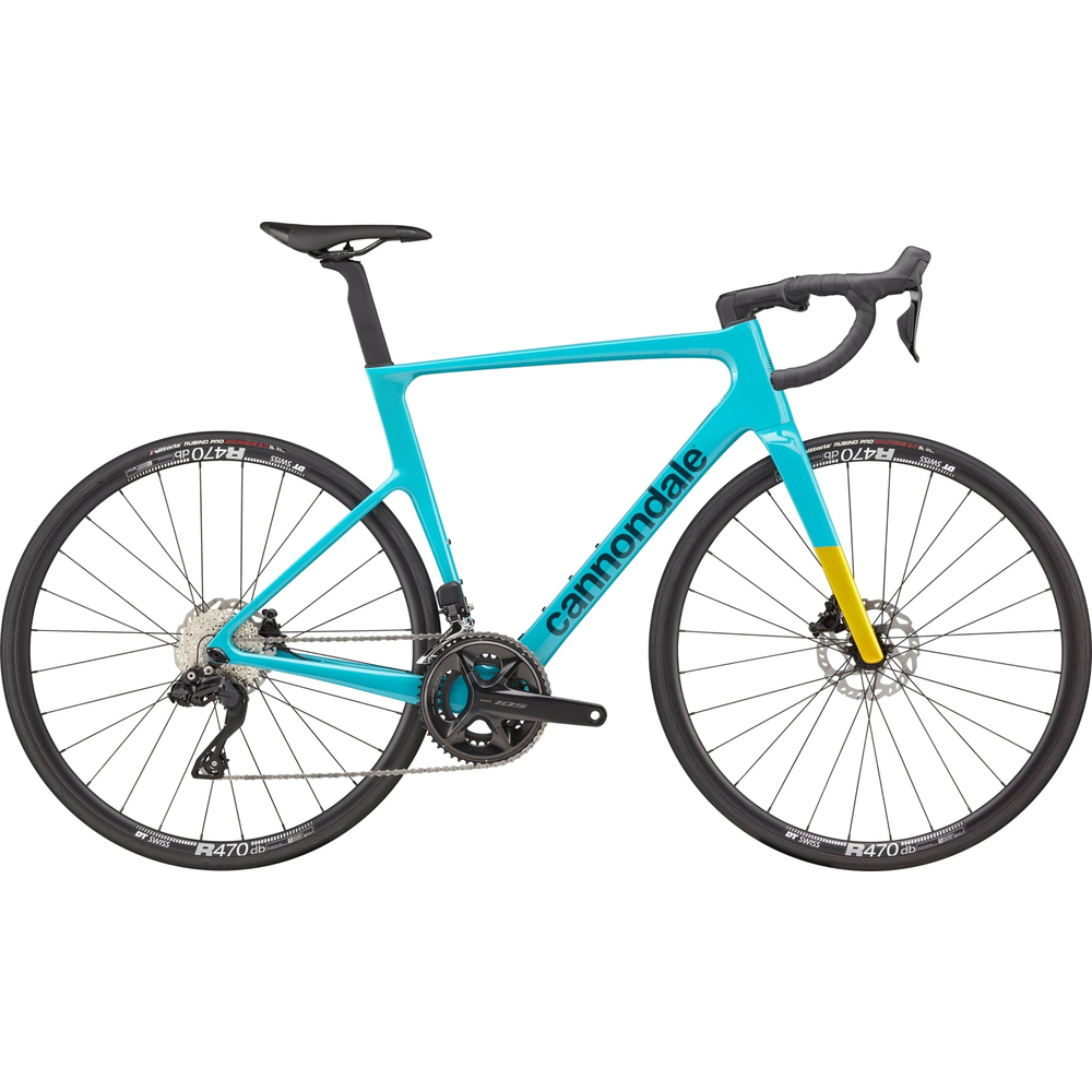 Cannondale SuperSix EVO 3 Road Bike Cannondale SuperSix EVO 3 aero carbon road bike with Shimano 105 Di2 12‑speed drivetrain and hydraulic disc brakes