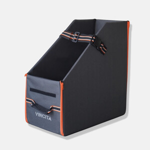 Vincita Keeper Bike Box for Brompton - Black with Orange Zipper