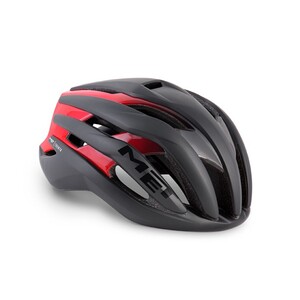 MET Trenta Helmet - Black Shaded Red