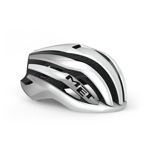 MET Trenta 3K Carbon MIPS Helmet - White Silver Metallic / Matt