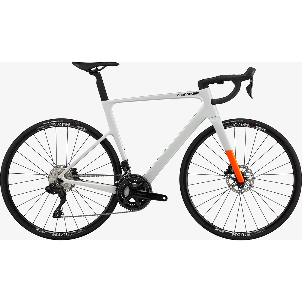 Cannondale SuperSix EVO 3 aero carbon road bike with Shimano 105 Di2 12‑speed drivetrain and hydraulic disc brakes